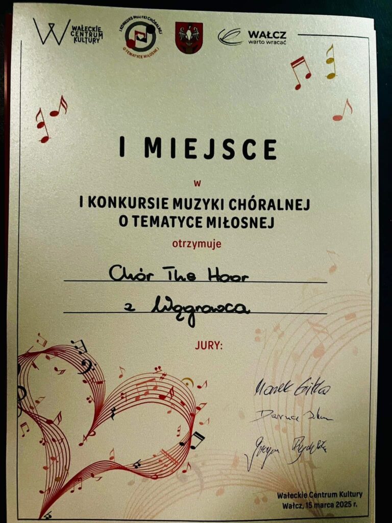 IMG_1277-768x1024 Chór The Hoor z  1. miejscem na I Konkursie Muzyki Chóralnej o Tematyce Miłosnej!