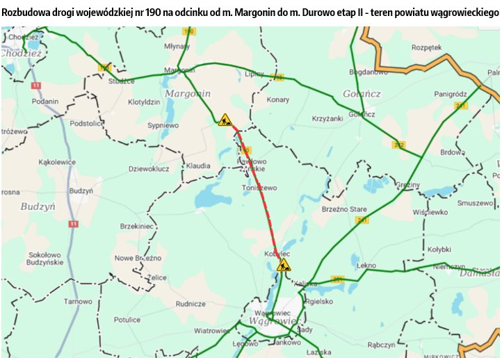 image Długo wyczekiwana rozbudowa DW 190 w powiecie wągrowieckim. Umowa podpisana, ale z wyłączeniem ważnego odcinka