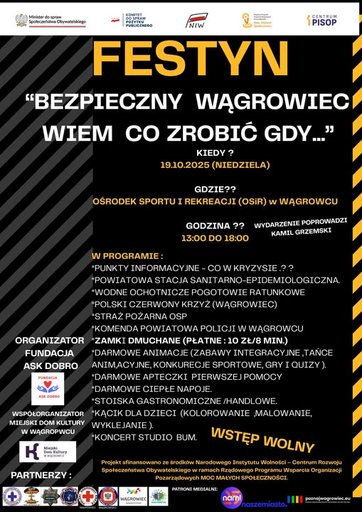 557013658_122148352004805031_5078701497951471775_n Wągrowiec stawia na bezpieczeństwo! Wielki festyn już 19 października